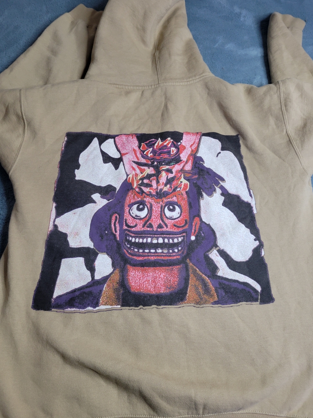 XO The Weekend Chapter 111 Beige Zip-Up Hoodie with Logo Size Large
